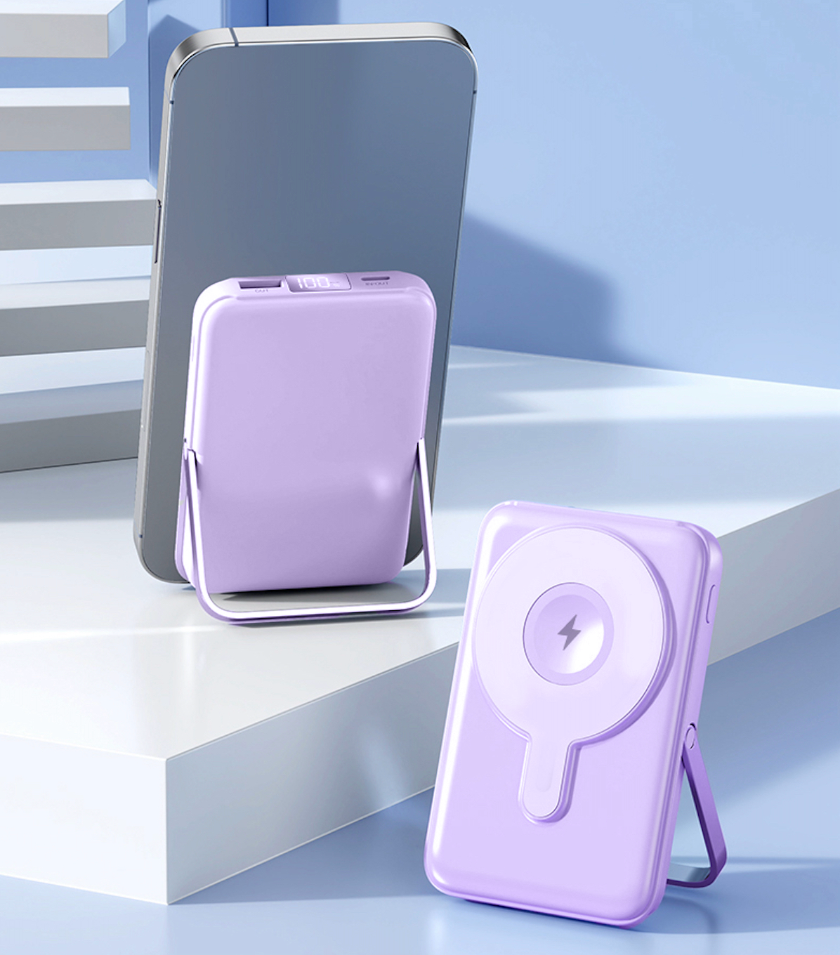 Portivolt™ 3 w 1 Bezprzewodowy Powerbank